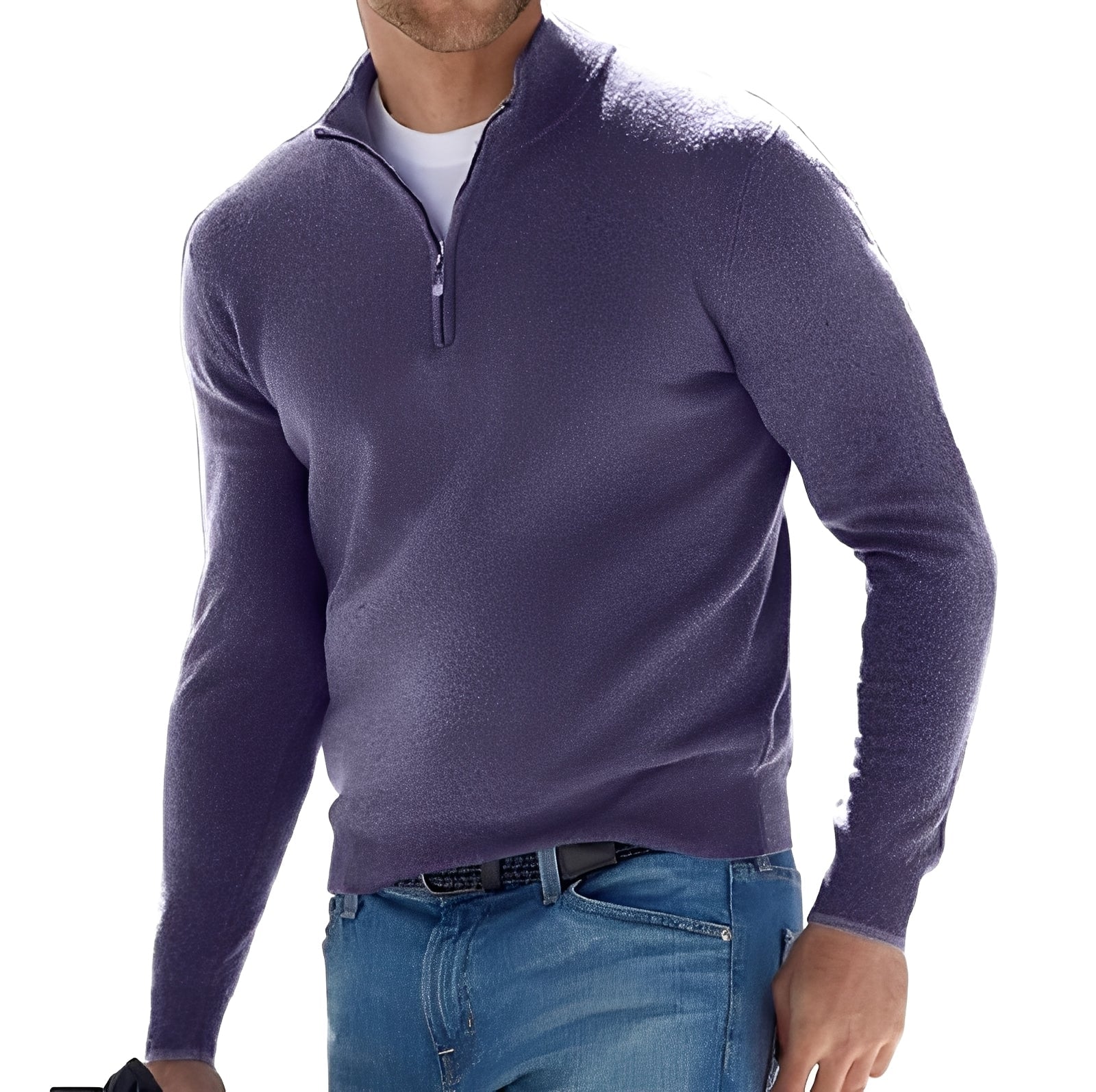 Rufus - Giacca casual con zip e collo alto per uomo