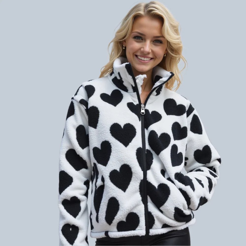 Monique™ | Veste réversible aux cœurs délicats
