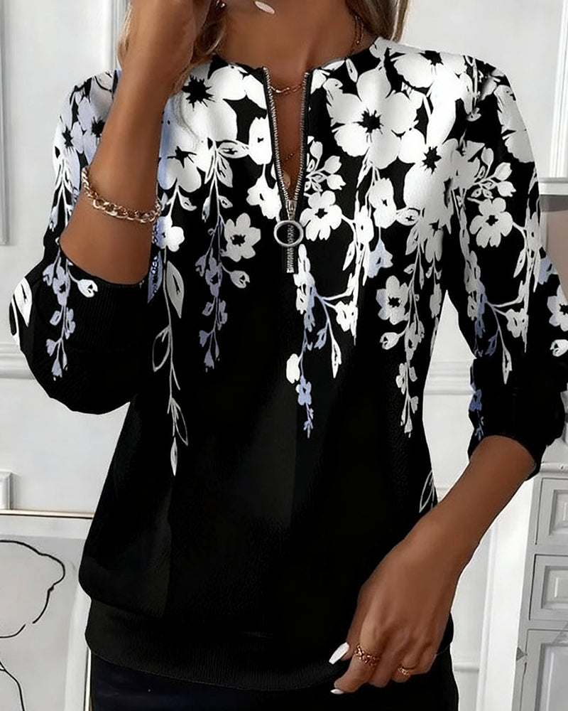 LAVINIA™|FELPA MEZZA ZIP