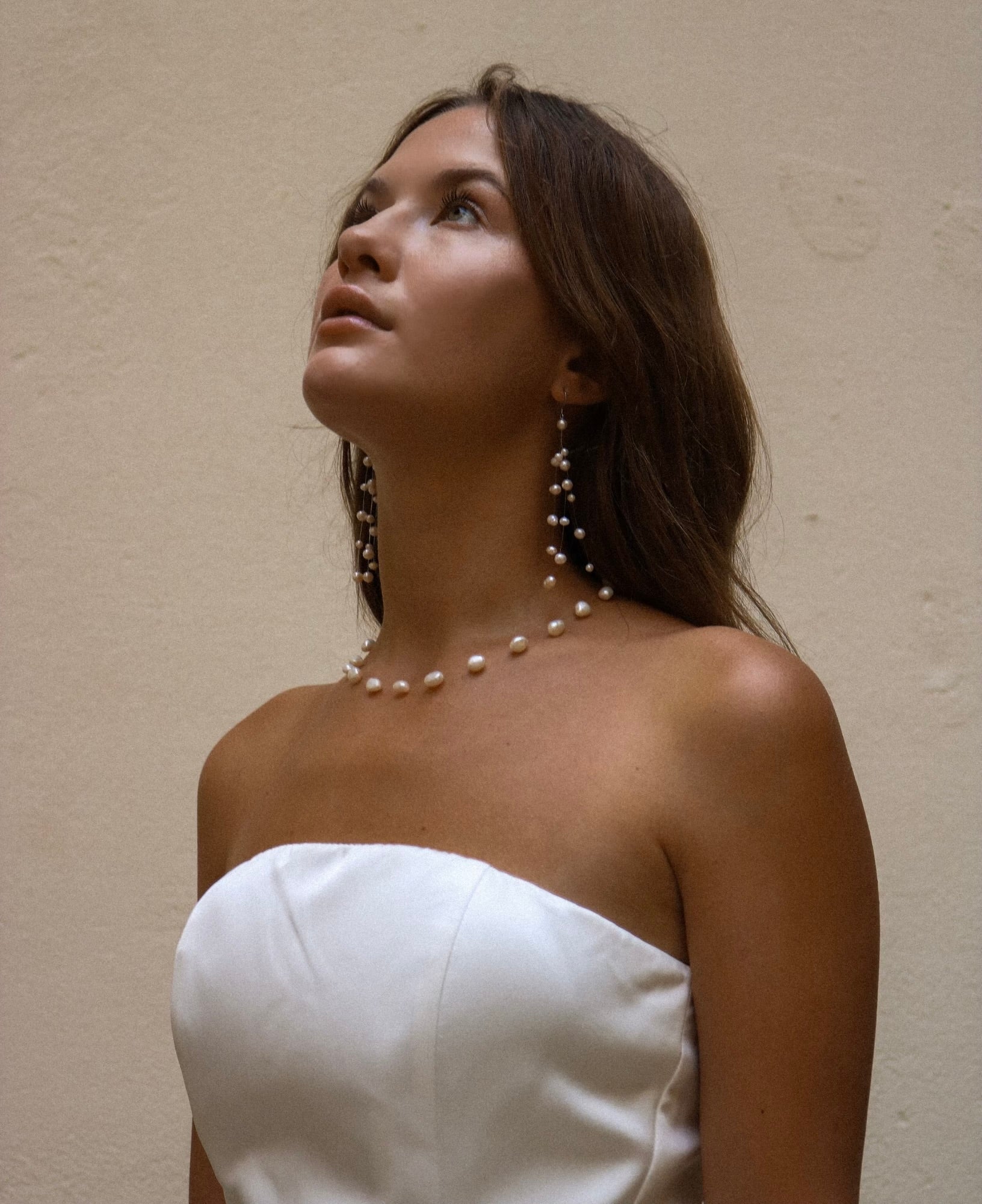 Collana da sposa con perle ovali