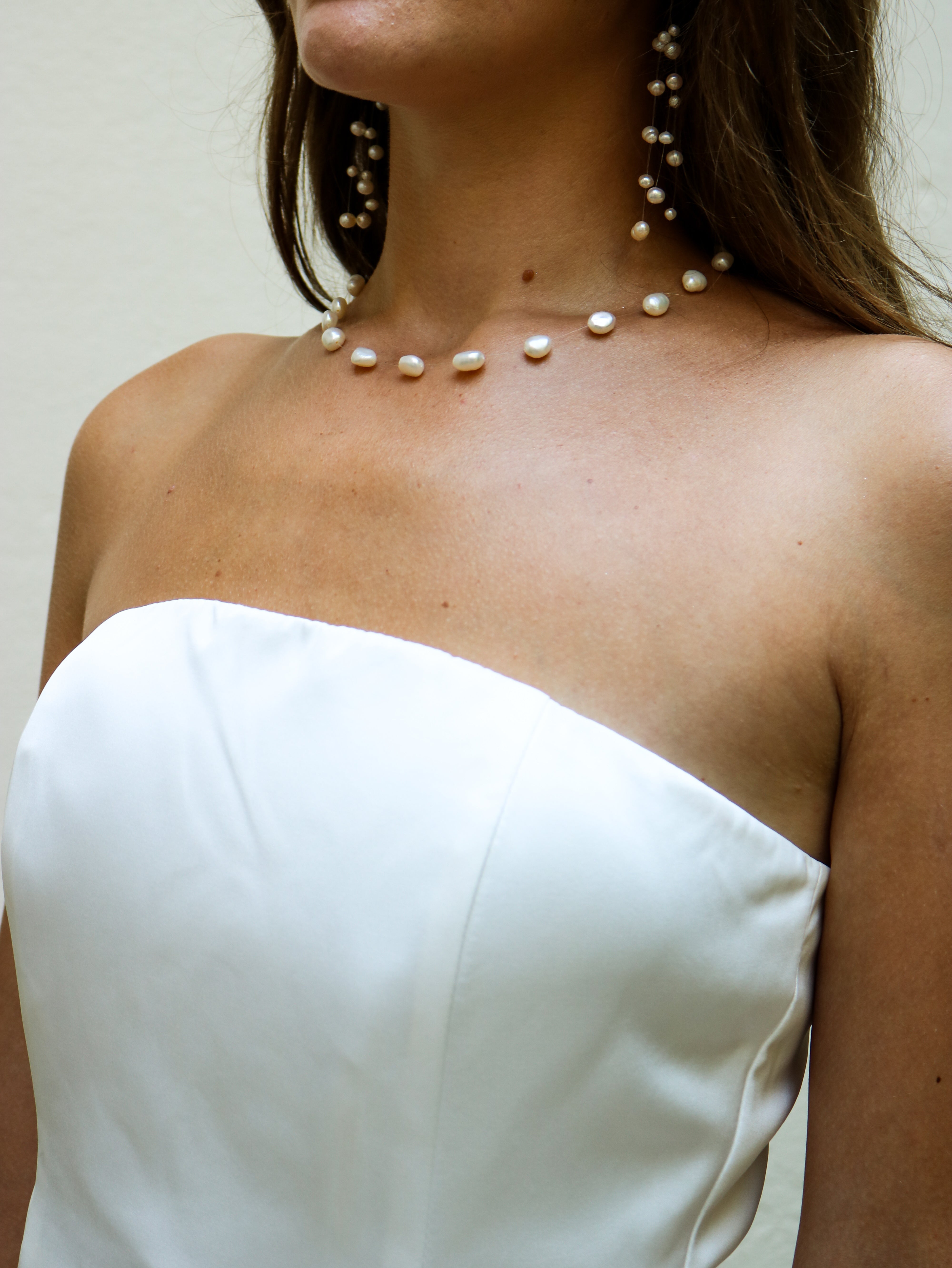 Collana da sposa con perle ovali