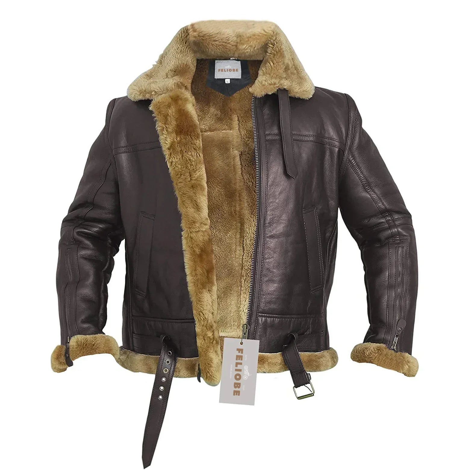 Benjamín - Giacca bomber casual in pelle di pecora