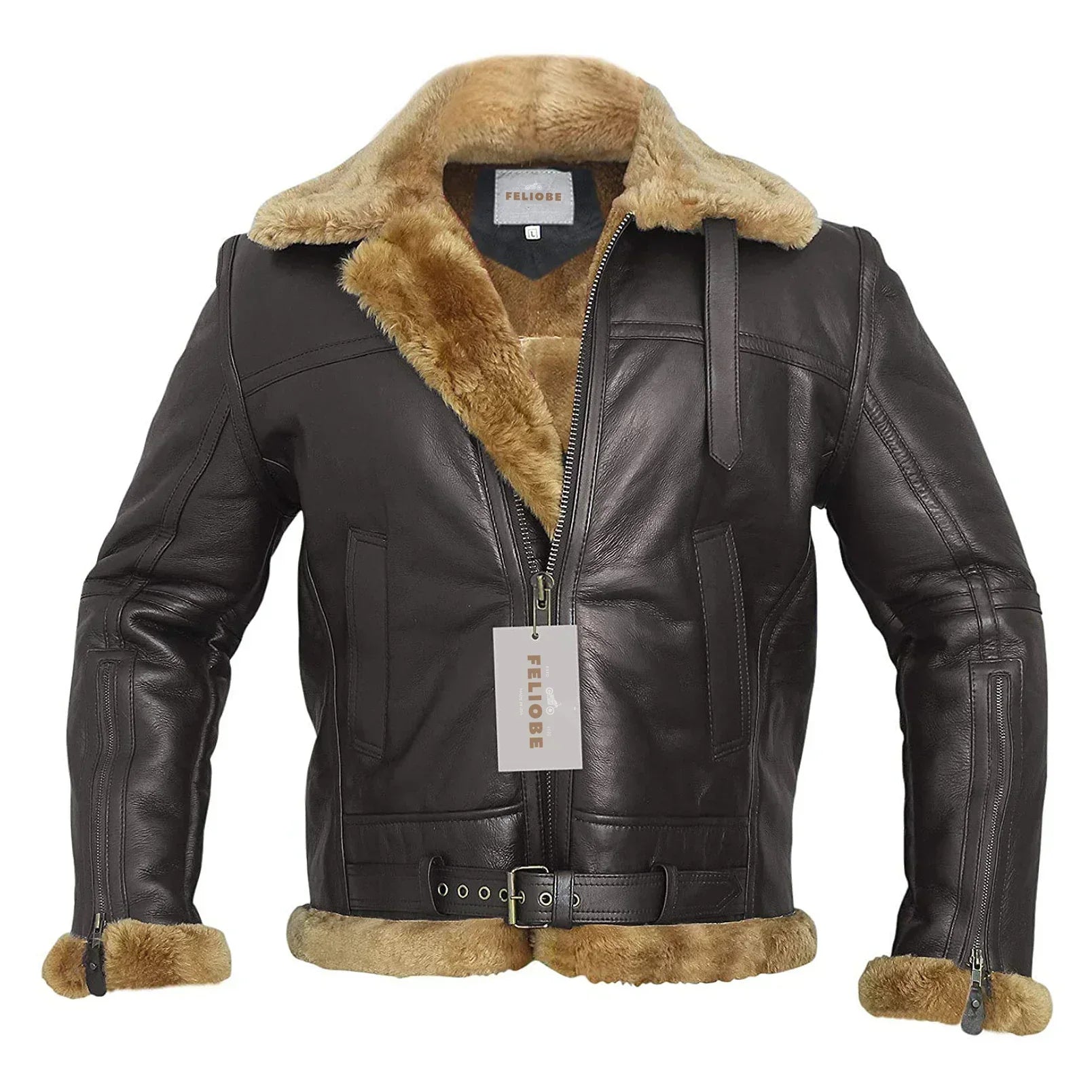 Benjamín - Giacca bomber casual in pelle di pecora