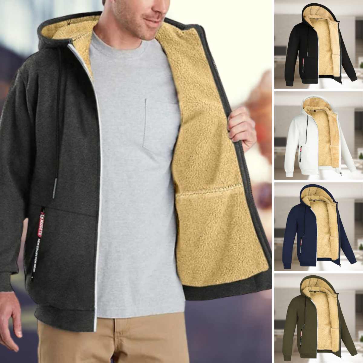 Andrew – Giacca invernale con cappuccio in pile