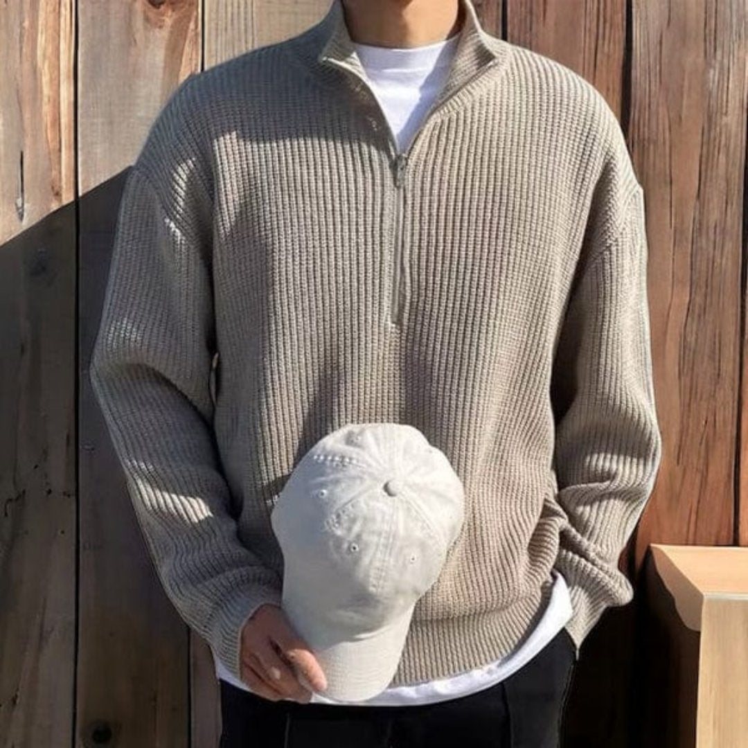Carlo – Maglione con zip a metà