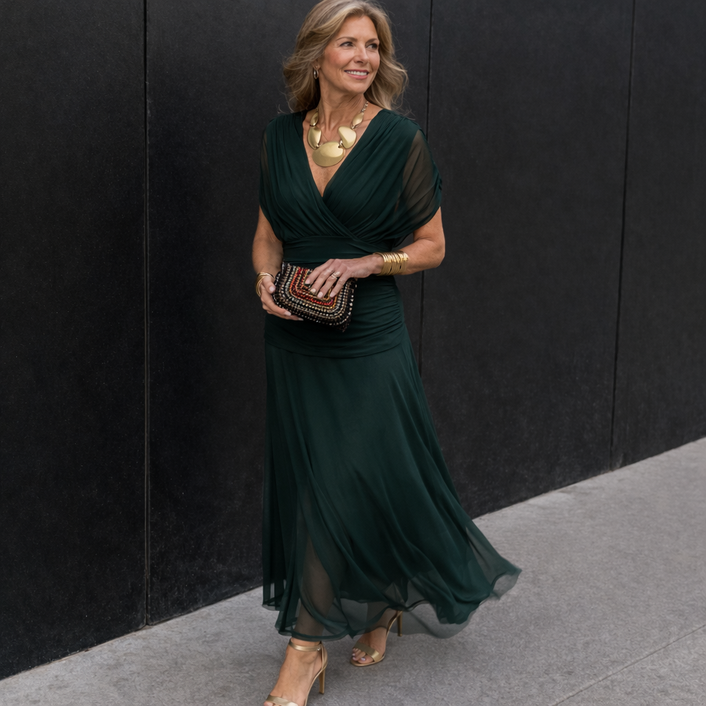 Lorenza™ | Abito maxi elegante con scollo a V