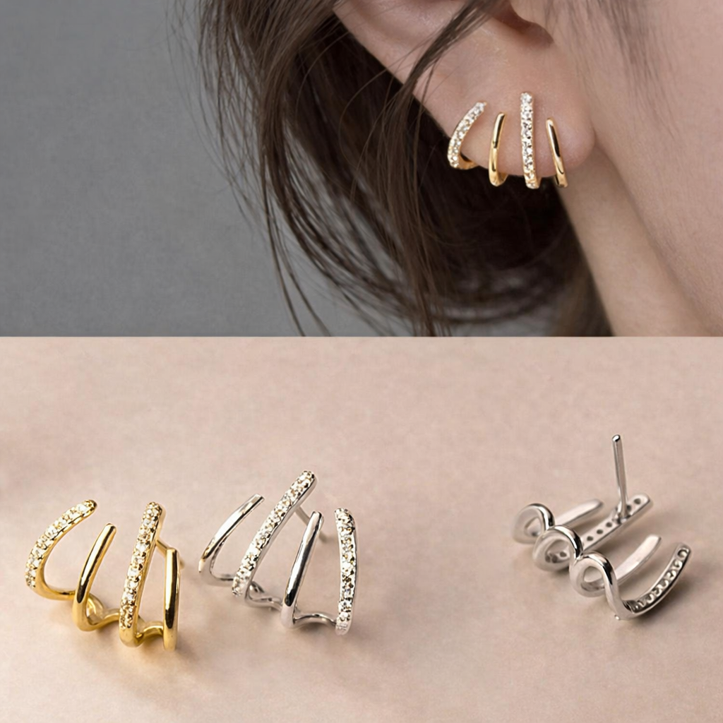Chiara™ | Orecchino ear cuff a spirale dal design moderno