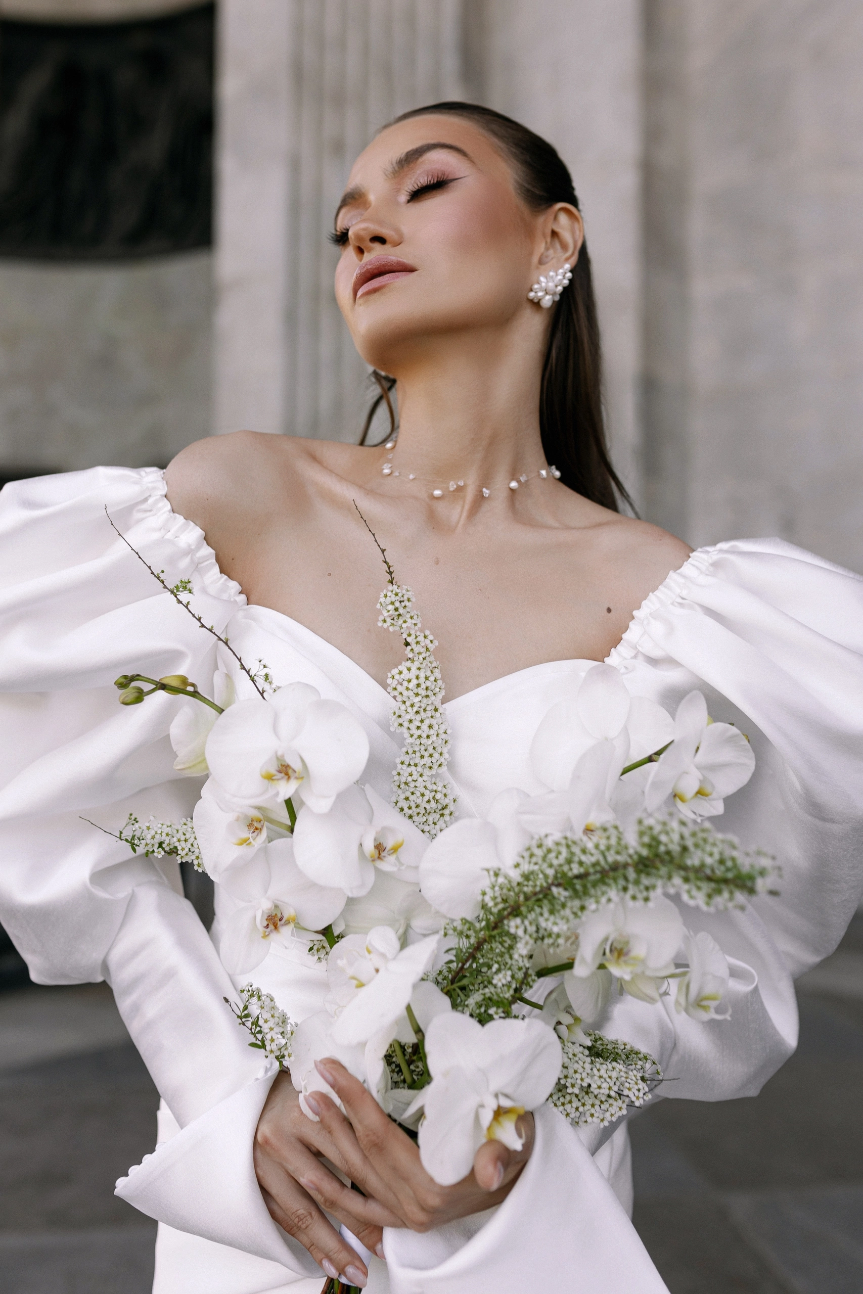 Collana con cristalli fluttuanti e perle