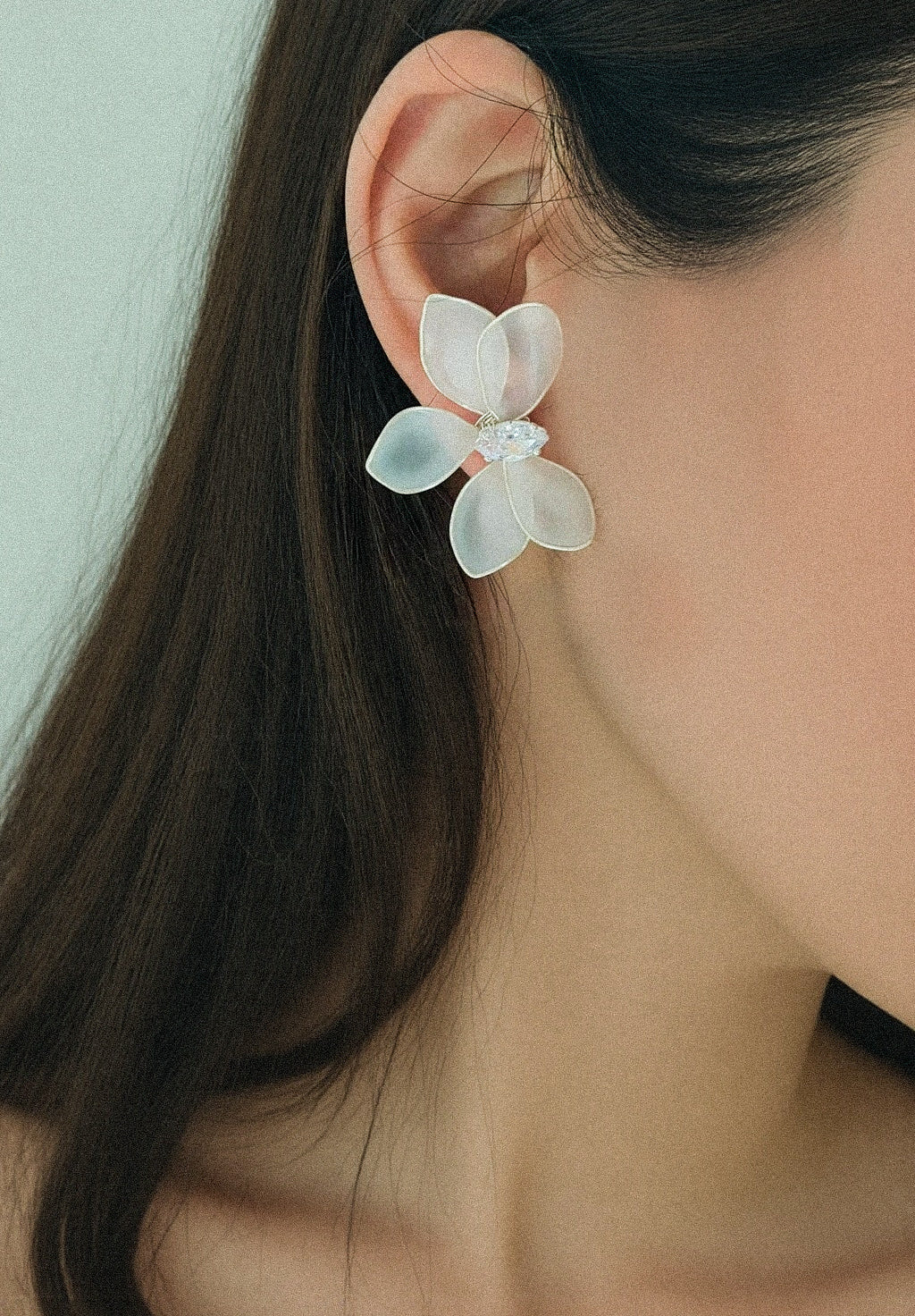 Orecchini con Orchidea Fluttuante