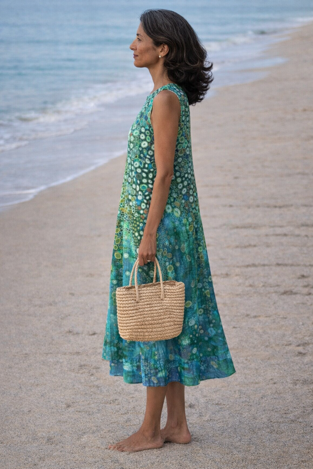 Zara | Abito midi con stampa a motivo barriera corallina