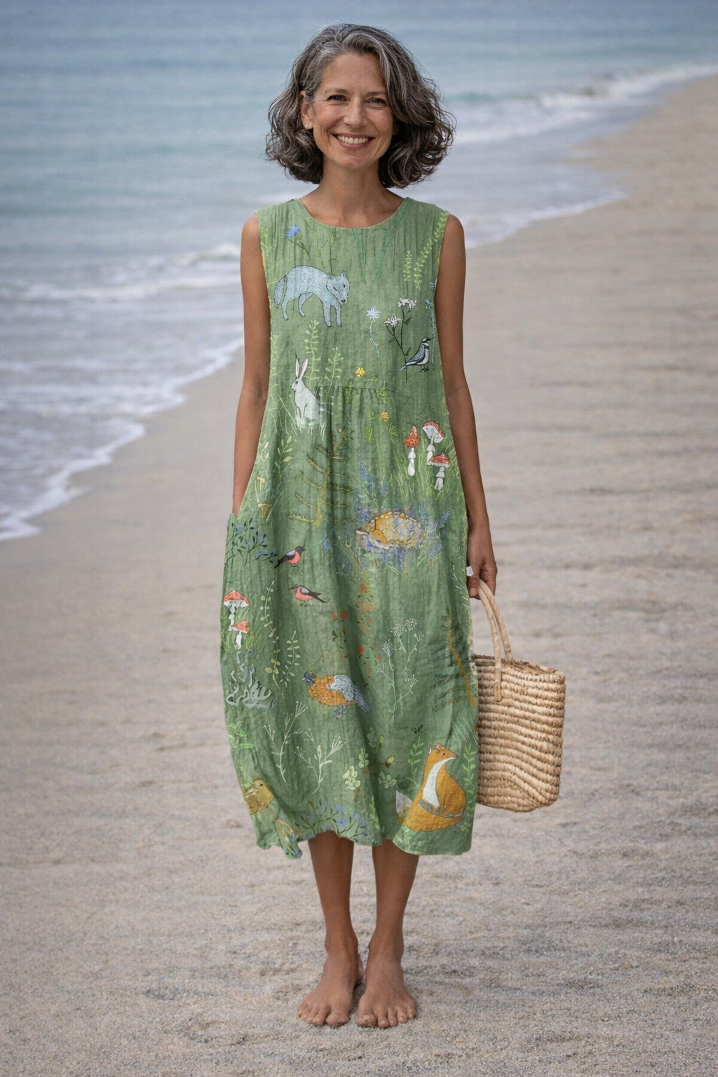 Speranza | Vestito midi in stile woodland