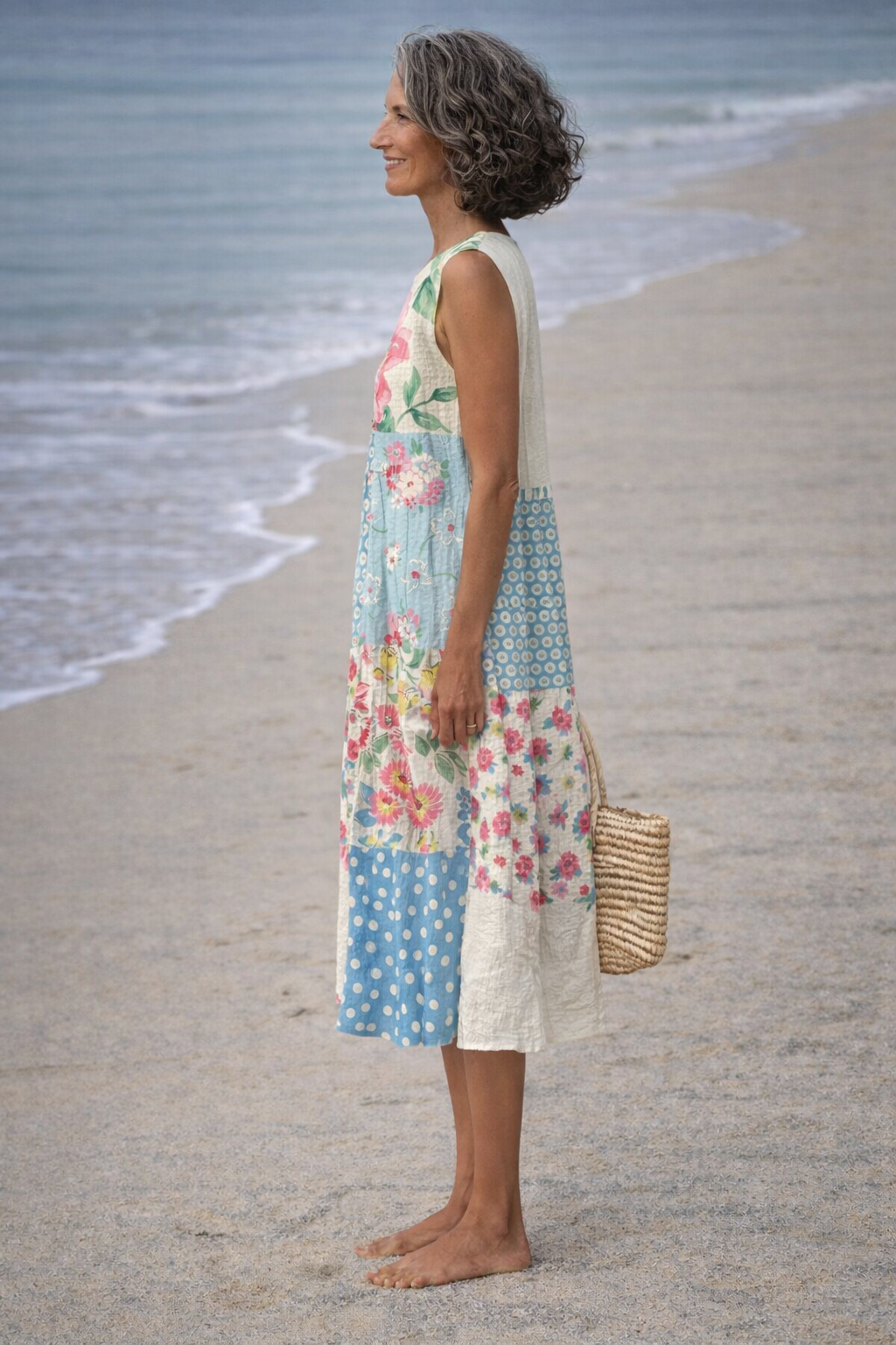 Valeria| Vestito midi a patchwork