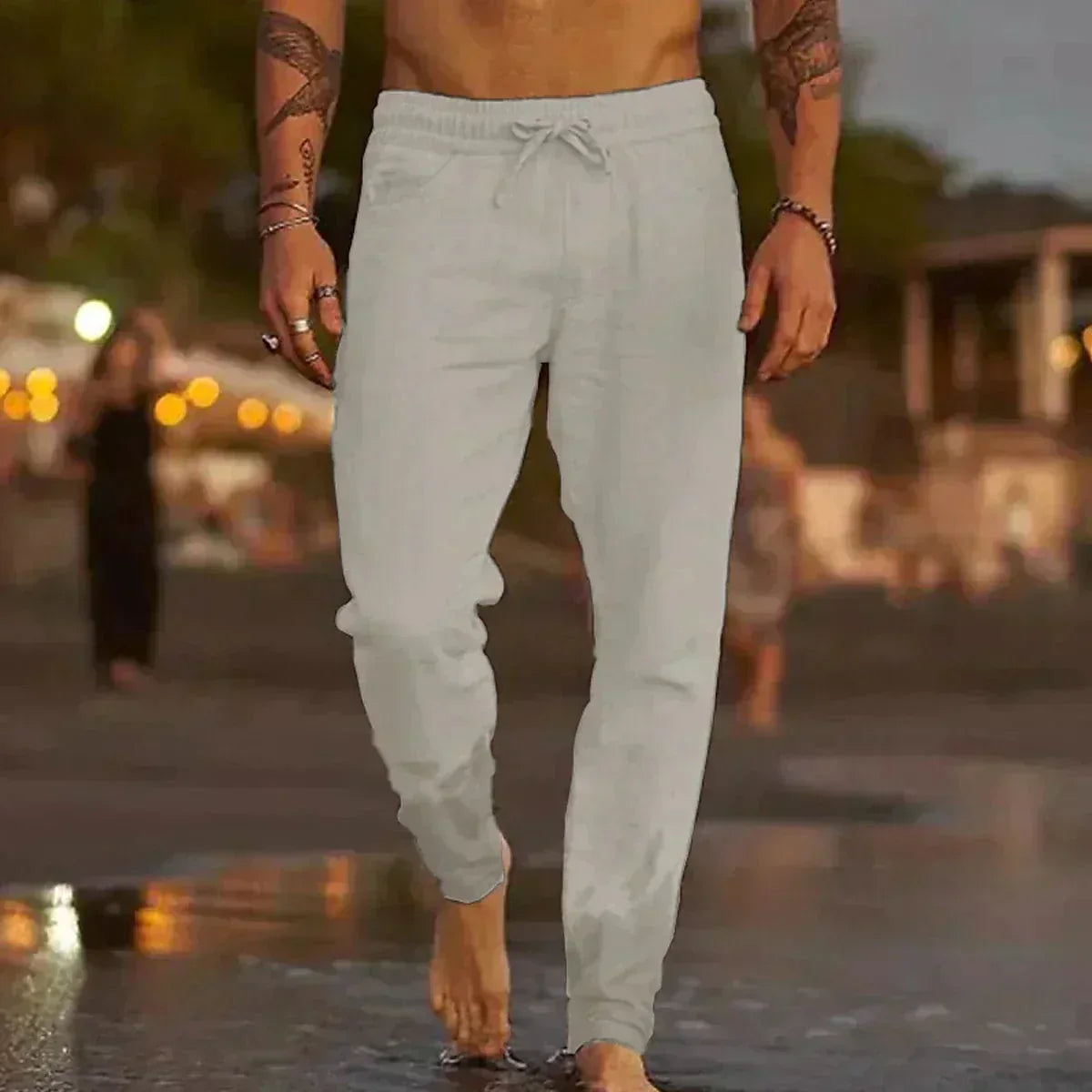Majd - Leggeri Pantaloni di Lino per Uomo