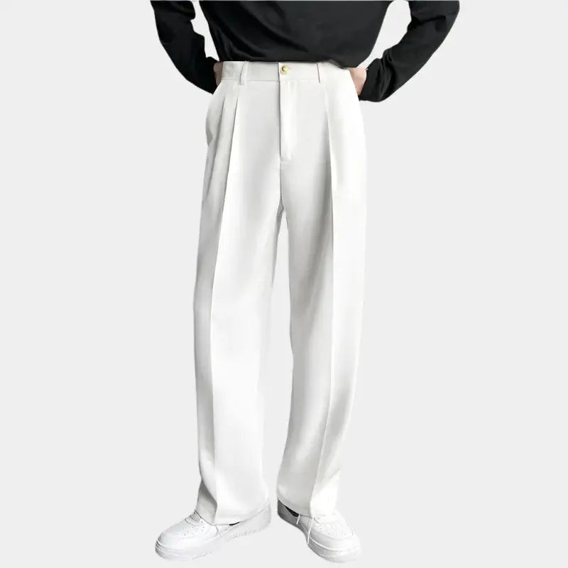 Emil – Pantaloni larghi da uomo con pieghe