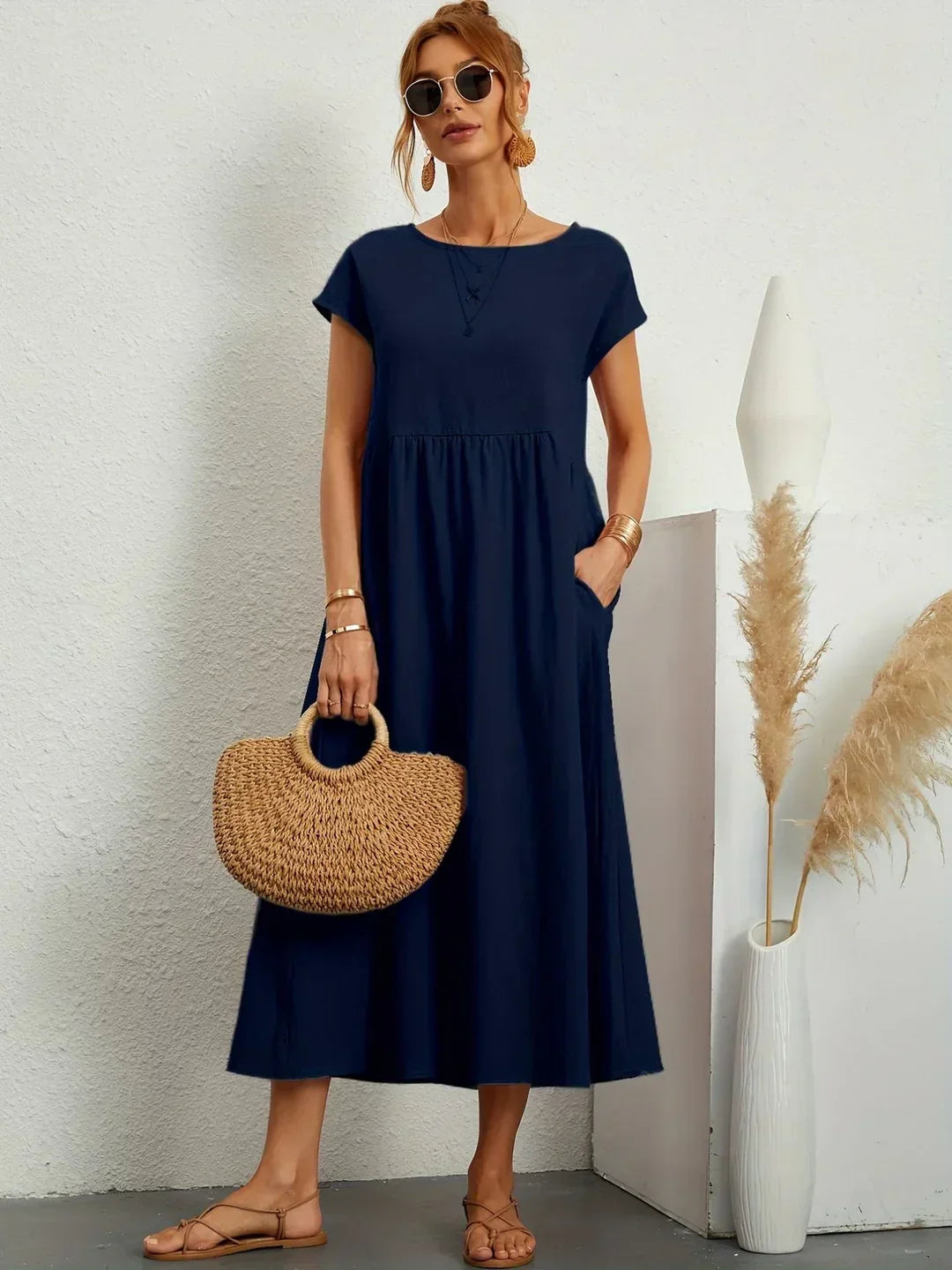 Gabrielle™ | Abito midi fluido dall’eleganza naturale