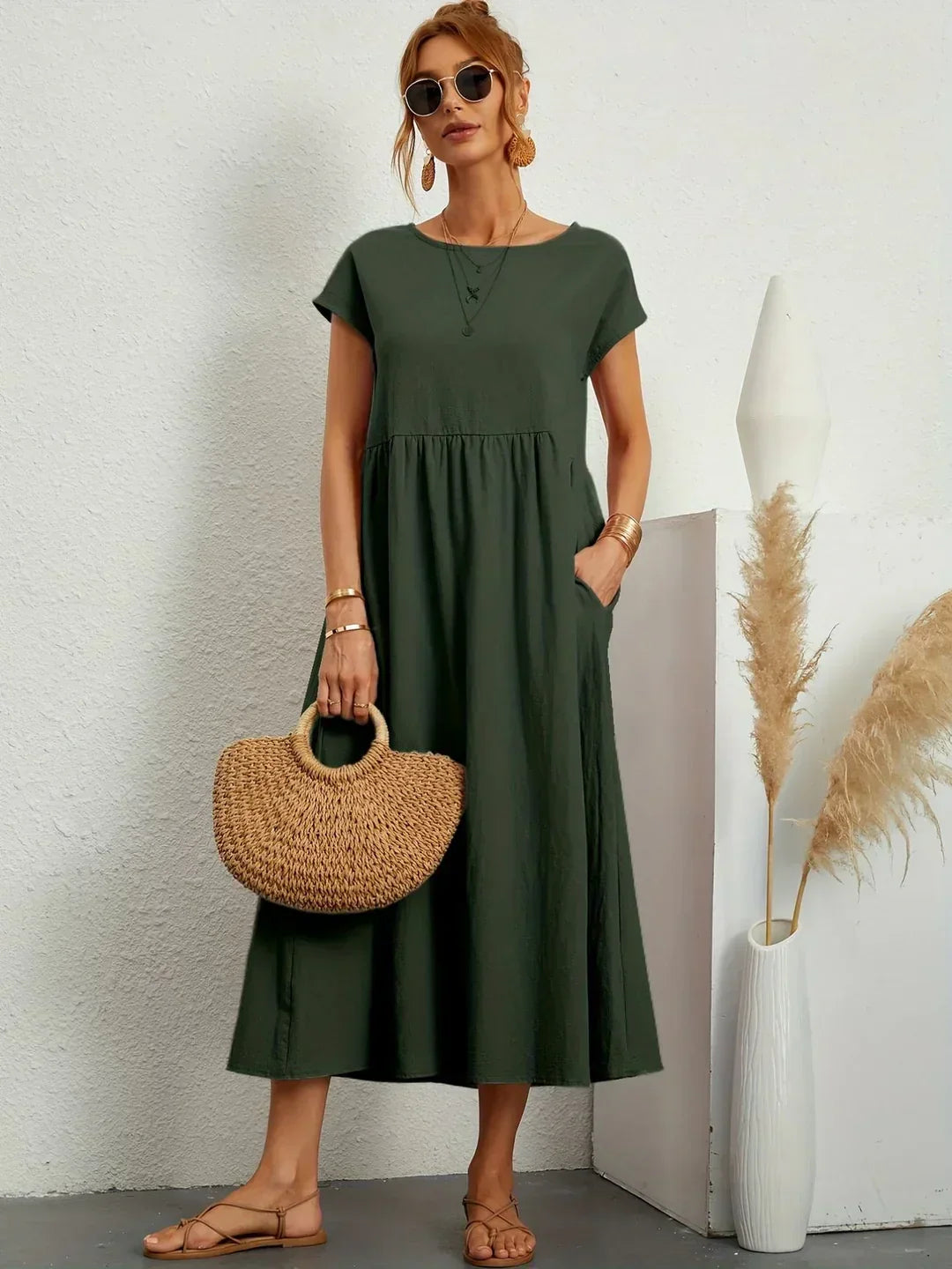 Gabrielle™ | Abito midi fluido dall’eleganza naturale