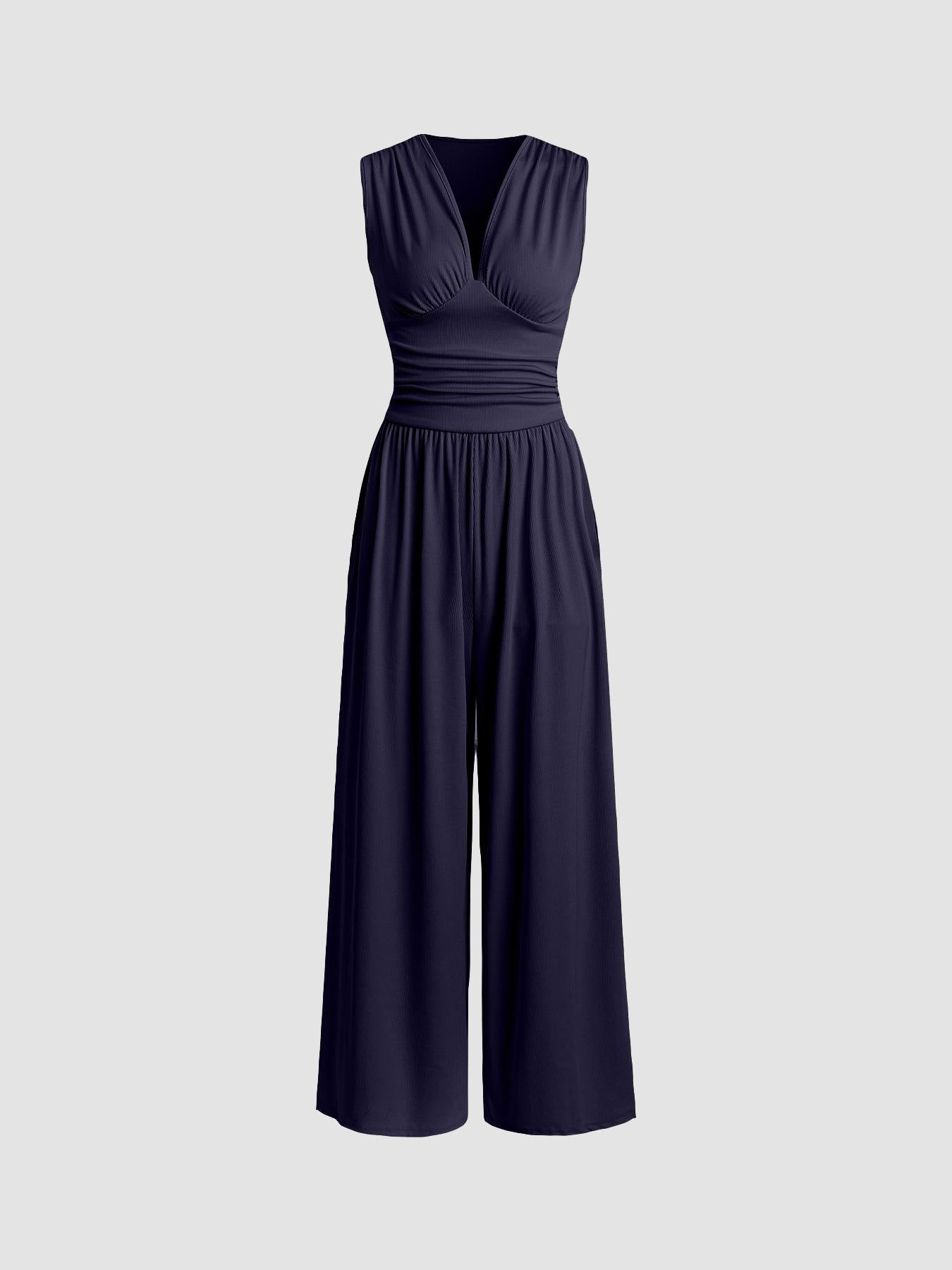 Alessandra™ | Tuta elegante smanicata a gamba ampia