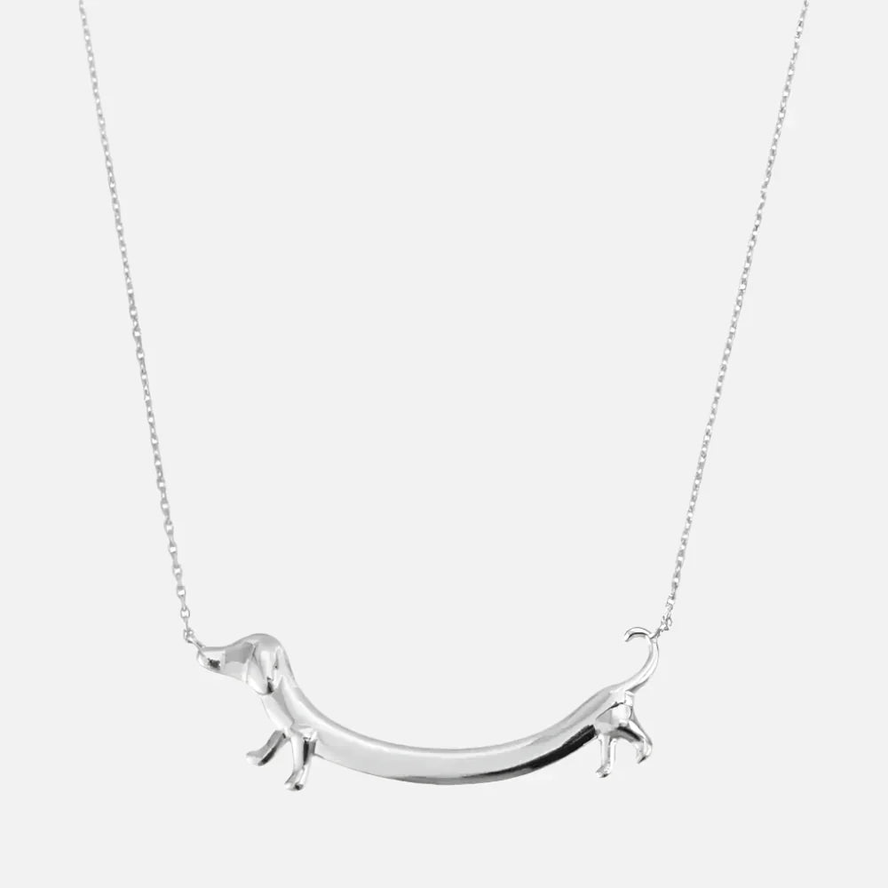 Collana con bassotto dorato