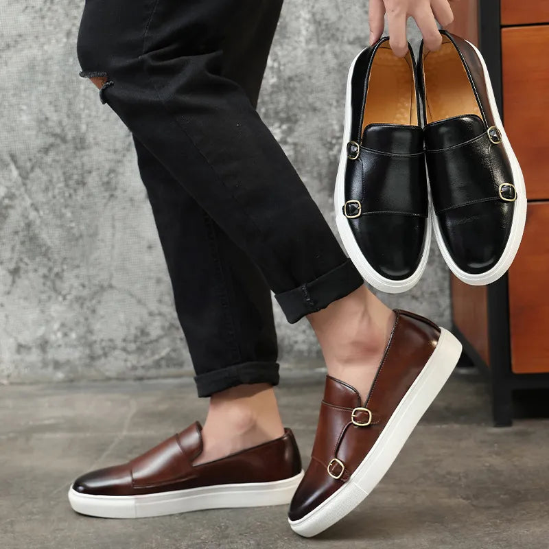 Jerald - Mocassini da uomo in pelle in stile casual