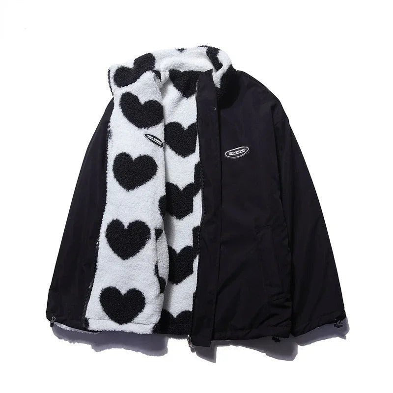 Monique™ | Veste réversible aux cœurs délicats
