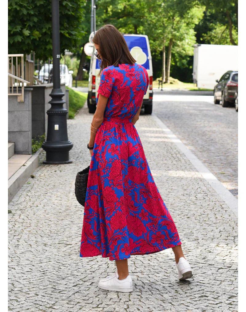 Giada™ | Abito elegante con scollo a V e linea modellante