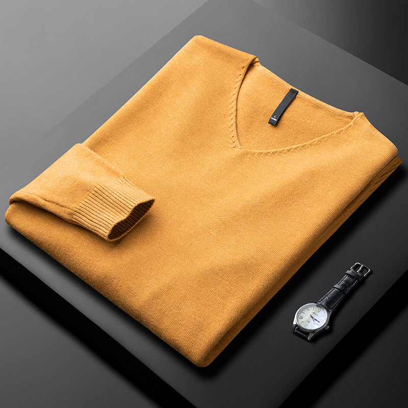 SILVORO | MAGLIONE A V IN FIBRE PREGIATE PER UOMO