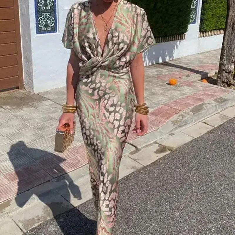 Serena™ | Abito maxi estivo con stampa mediterranea