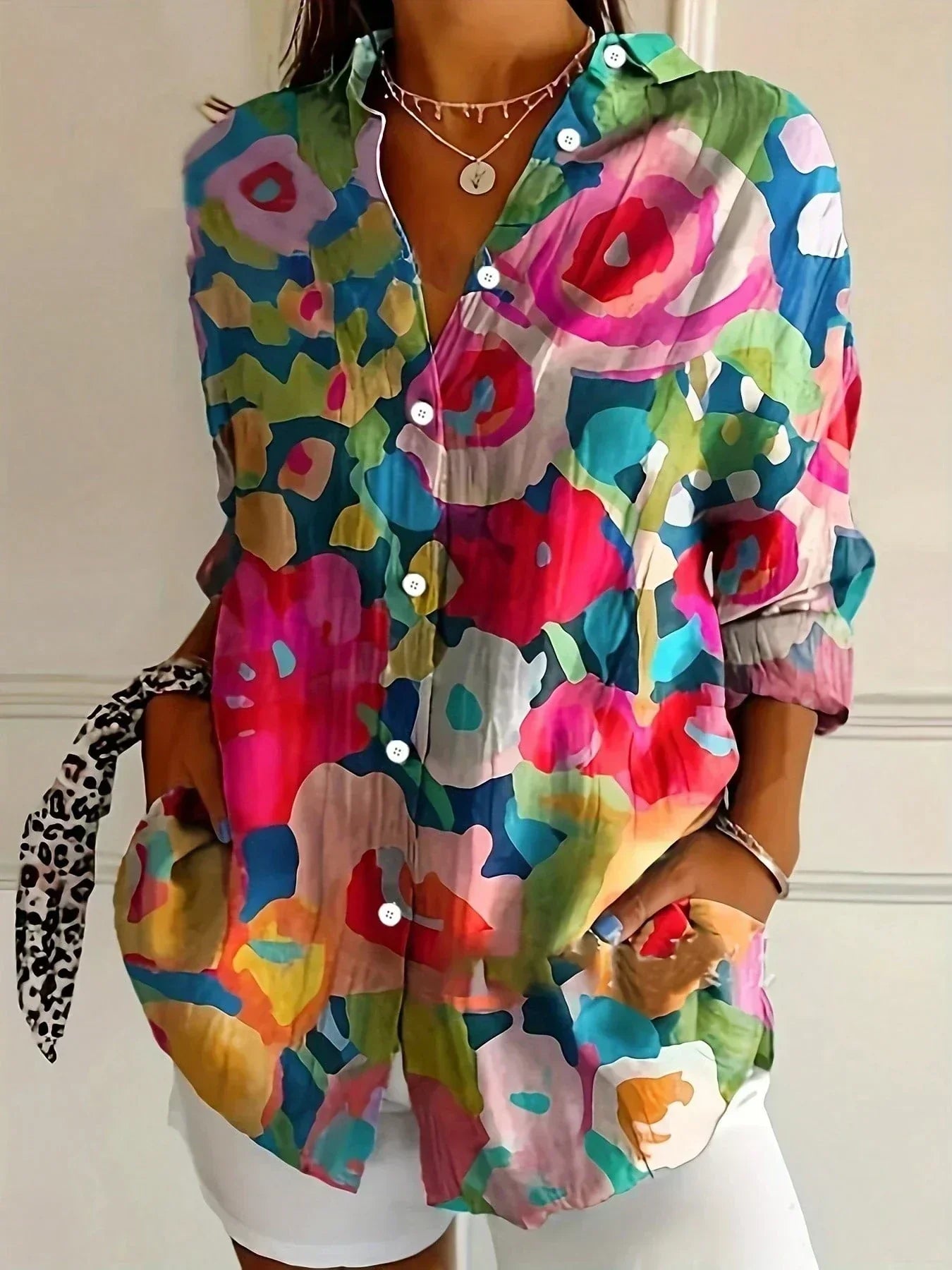 Rina™ | Blusa con Stampa Colorata