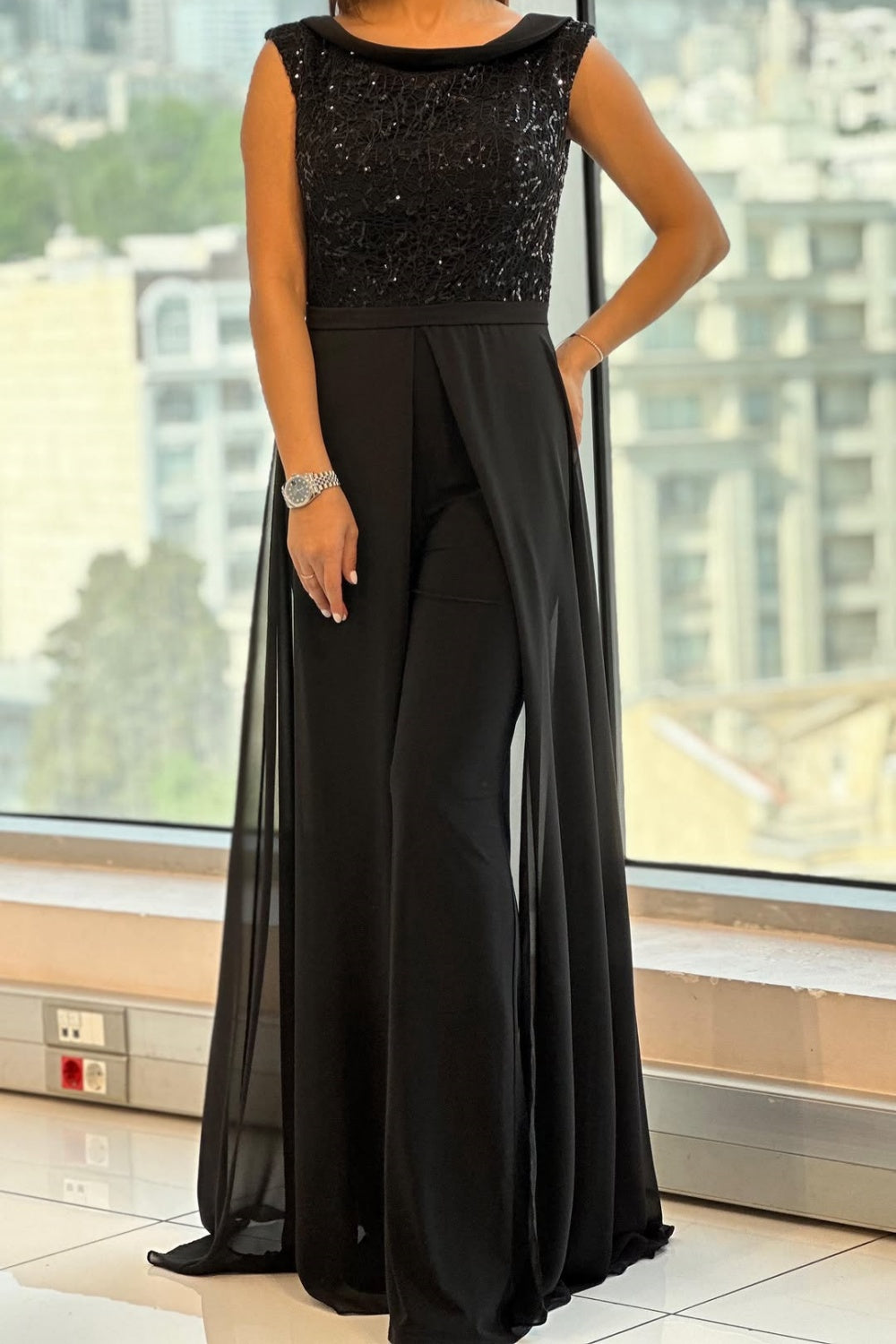 HALLIE™|TUTA ELEGANTE SENZA MANICHE