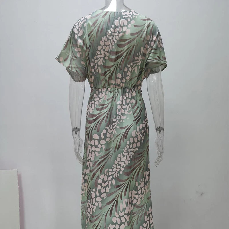 Serena™ | Abito maxi estivo con stampa mediterranea