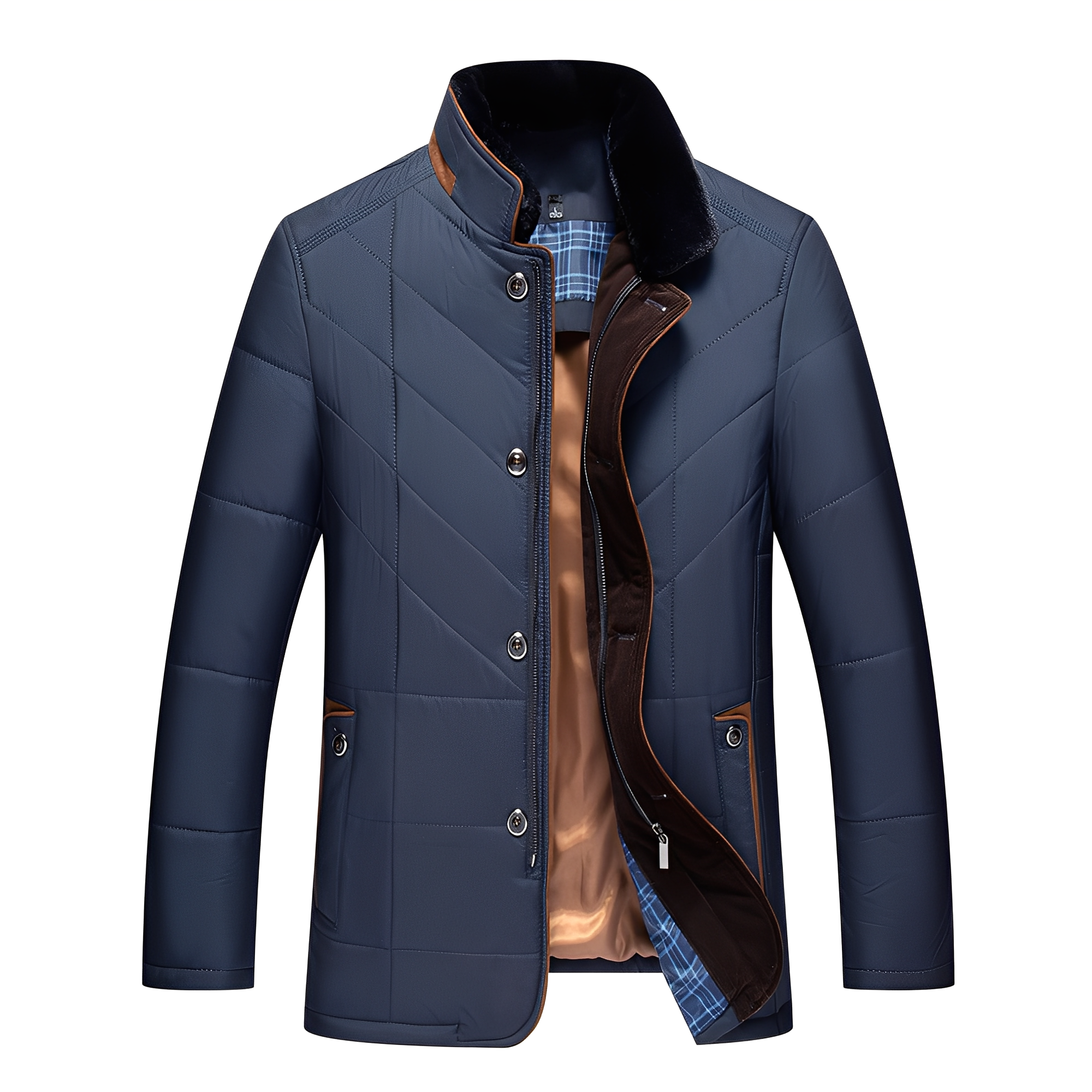 Rodney – Elegante giacca imbottita con bottoni per uomini