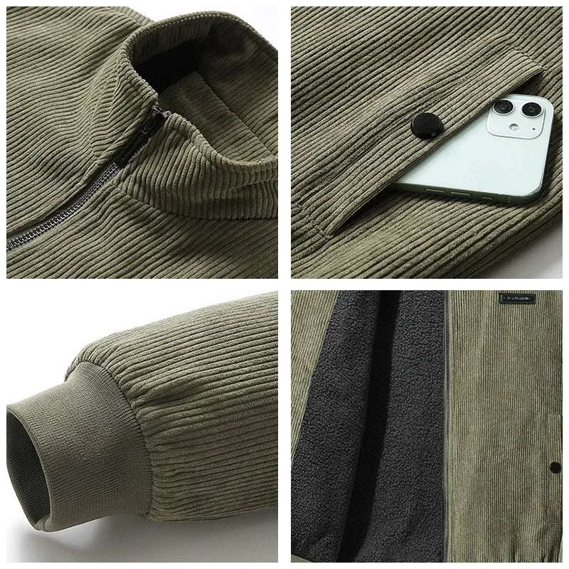 Udo | giacca in corduroy con fodera in pile