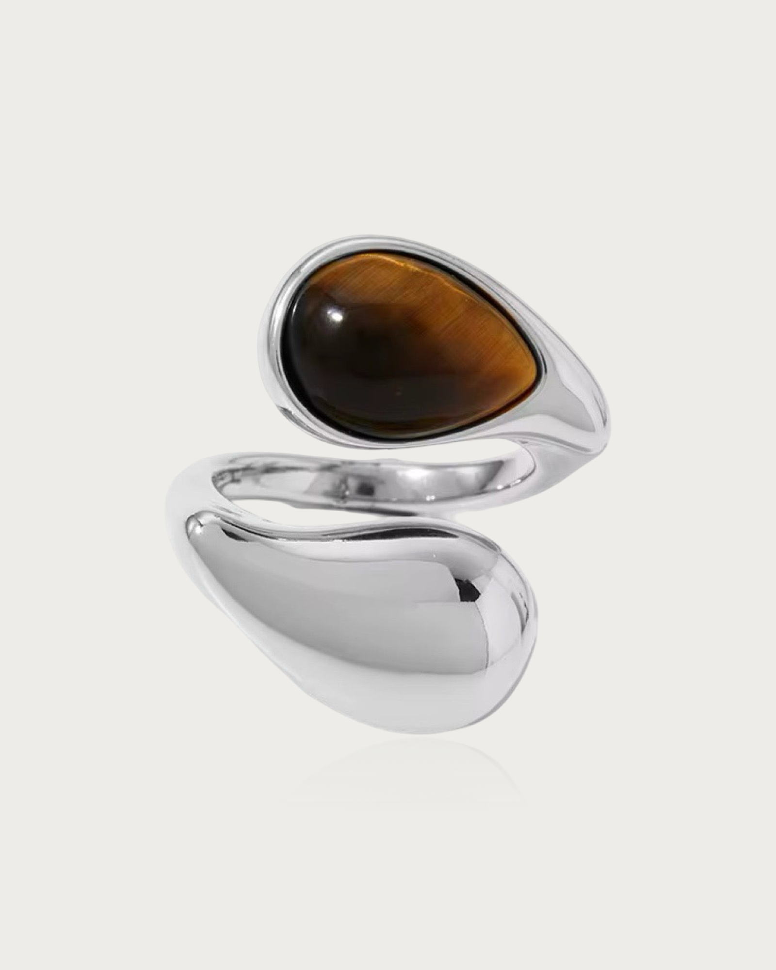 Anello avvolgente in Occhio di Tigre