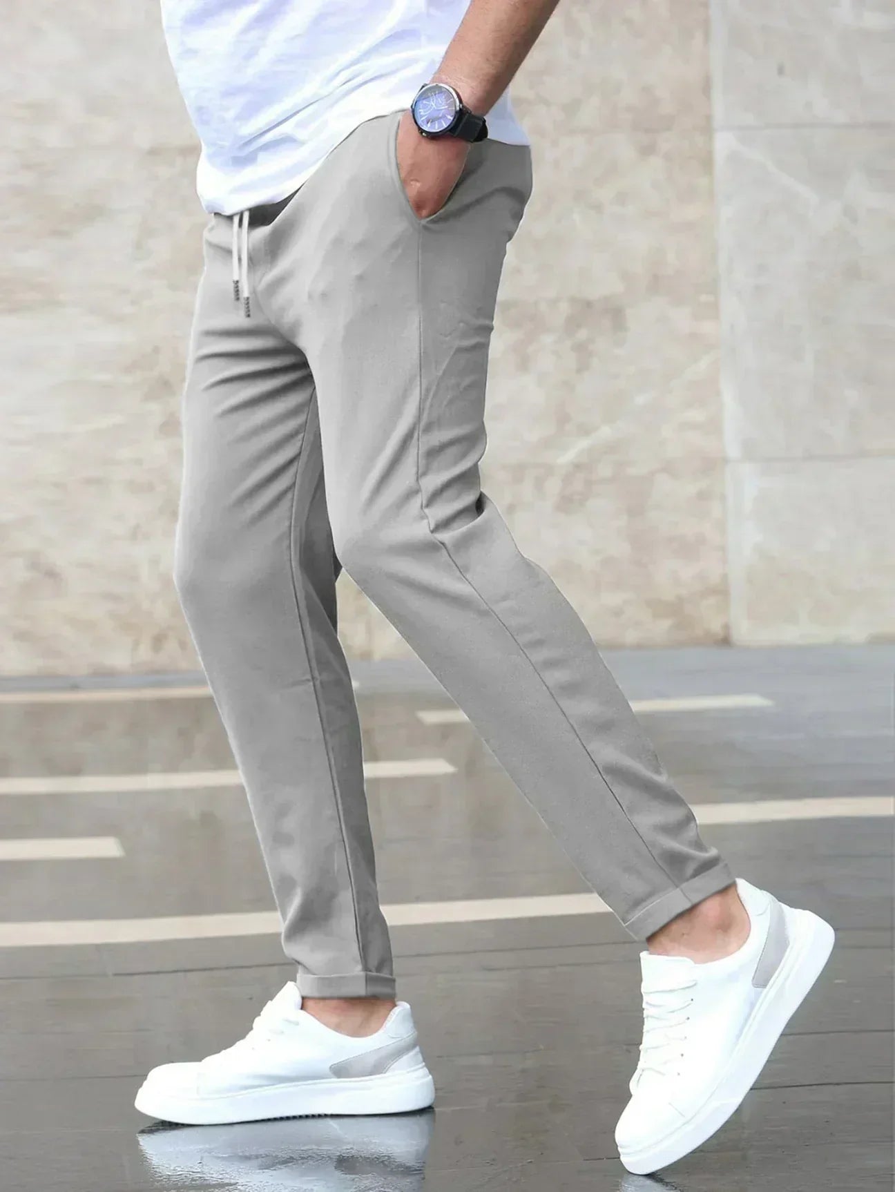 Nico – Elegante e comodi pantaloni elasticizzati per uomini