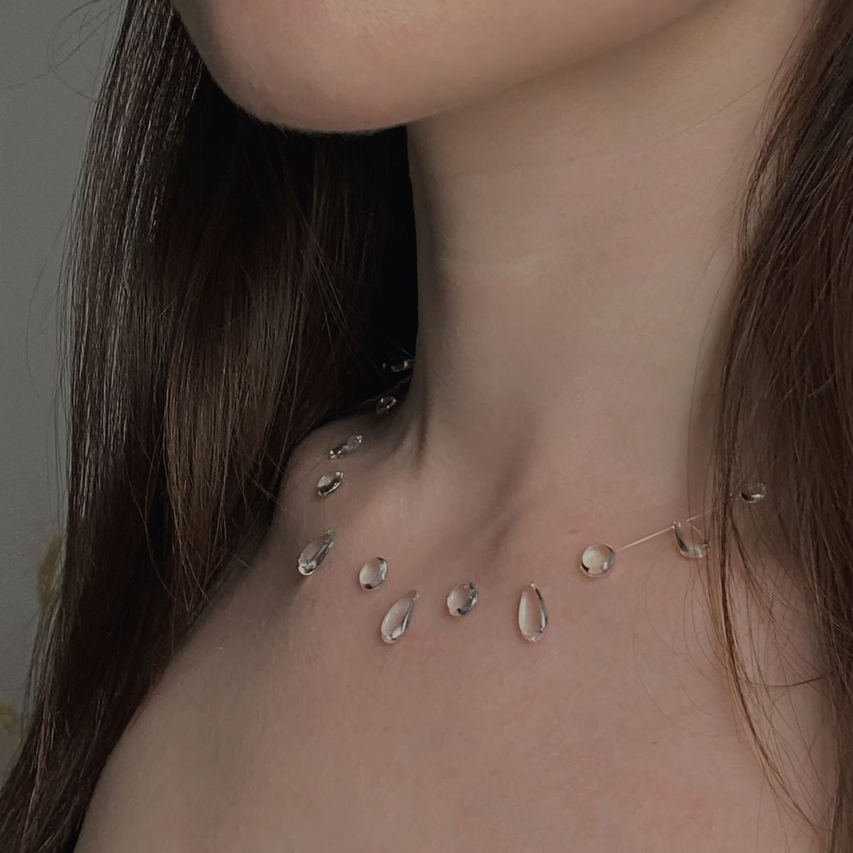 Collana con goccia d'acqua