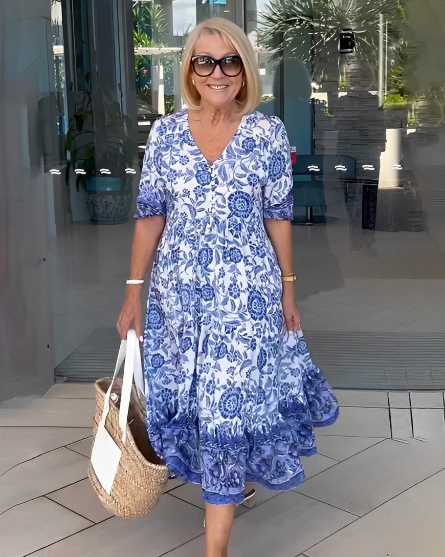 Keisha | Vestito floreale elegante con scollo a V