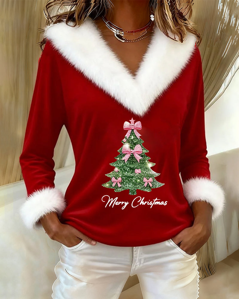 LIRIANNE™|MAGLIA FESTIVA CON COLLO A V