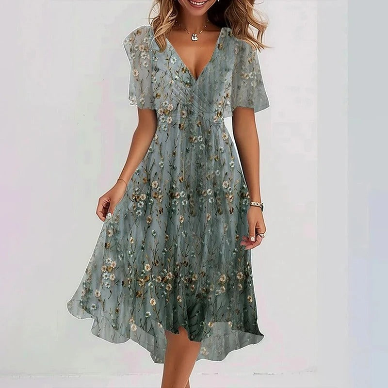 Ludovica™ | Abito elegante dai colori vibranti