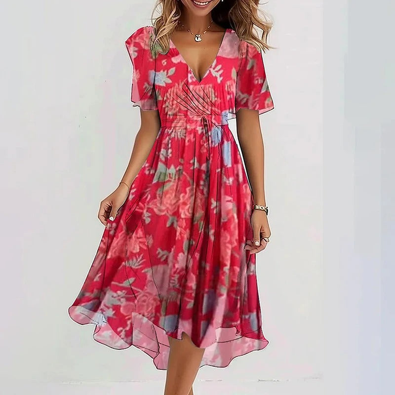 Ludovica™ | Abito elegante dai colori vibranti