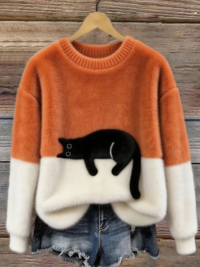 Luna | Felpa da donna con stampa gatto