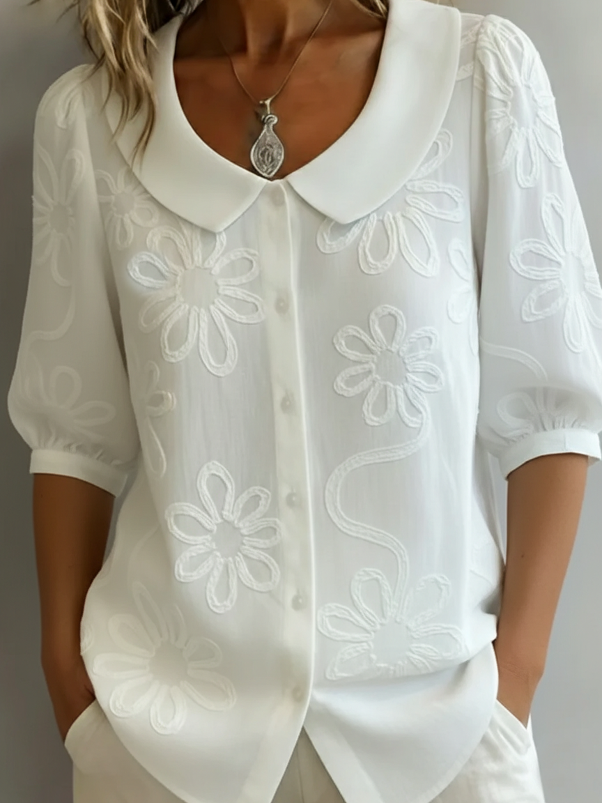 Aurélie™ | Blusa floreale leggera dal fascino naturale