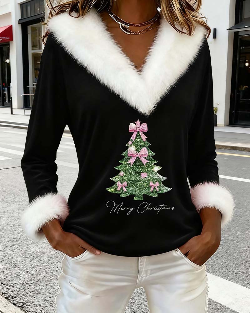 LIRIANNE™|MAGLIA FESTIVA CON COLLO A V