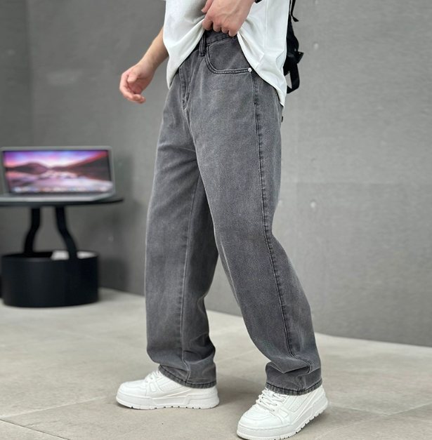 Lysander - Uomo Elegante Jeans Gamba Dritta