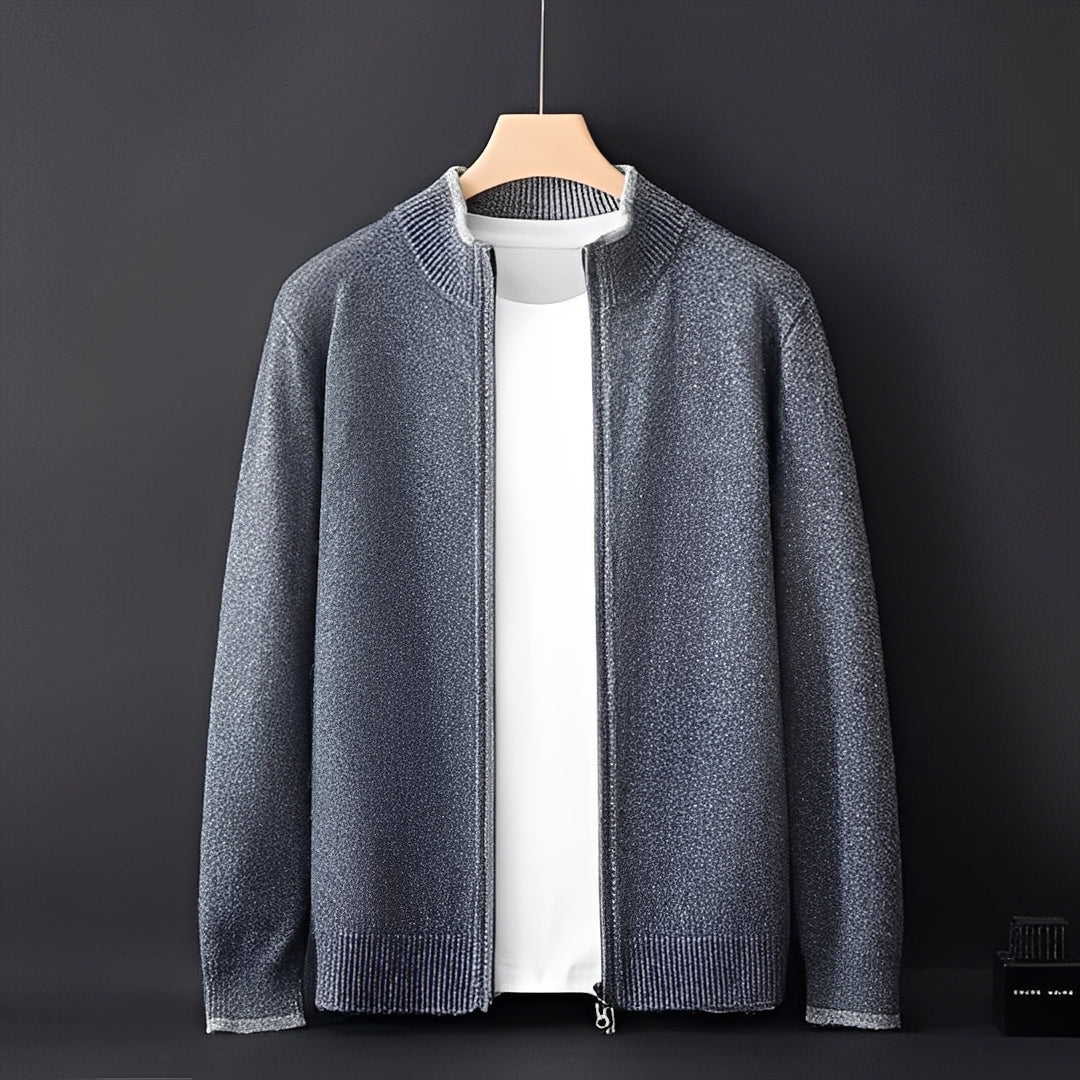 Eugene - Moderna giacca in cashmere con zip per uomo