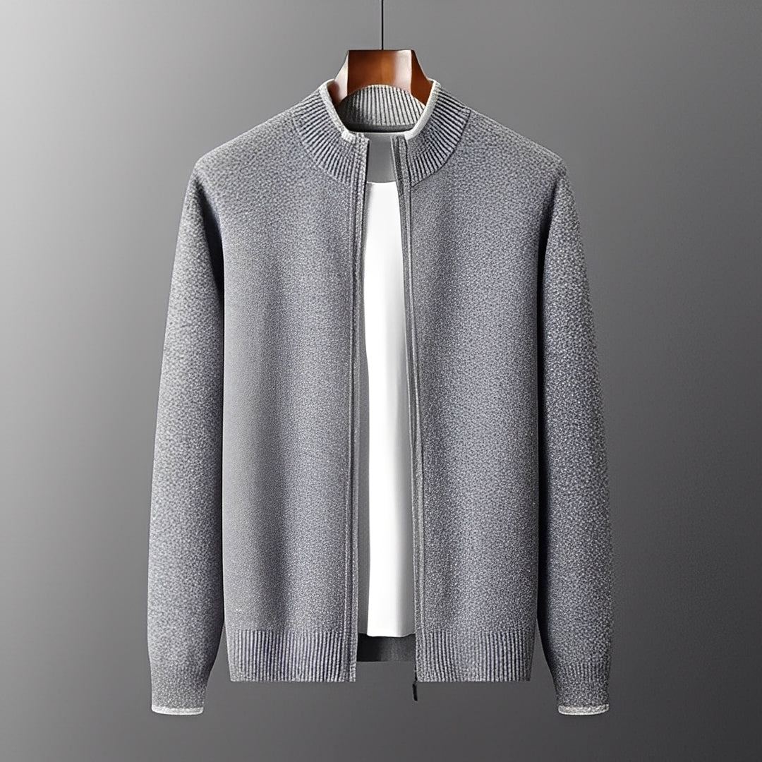 Eugene - Moderna giacca in cashmere con zip per uomo