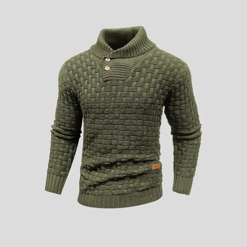 Eldon - Maglione elegante a maglia con bottoni per uomo
