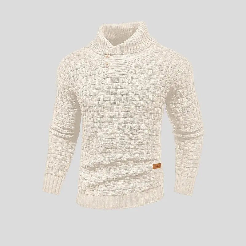 Eldon - Maglione elegante a maglia con bottoni per uomo