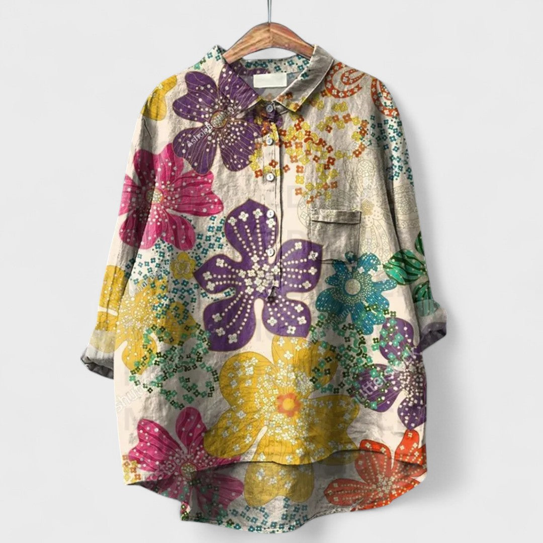 Arianna™ | Camicia floreale artigianale dal fascino raffinato