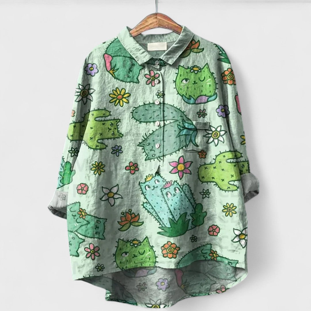 Arianna™ | Camicia floreale artigianale dal fascino raffinato