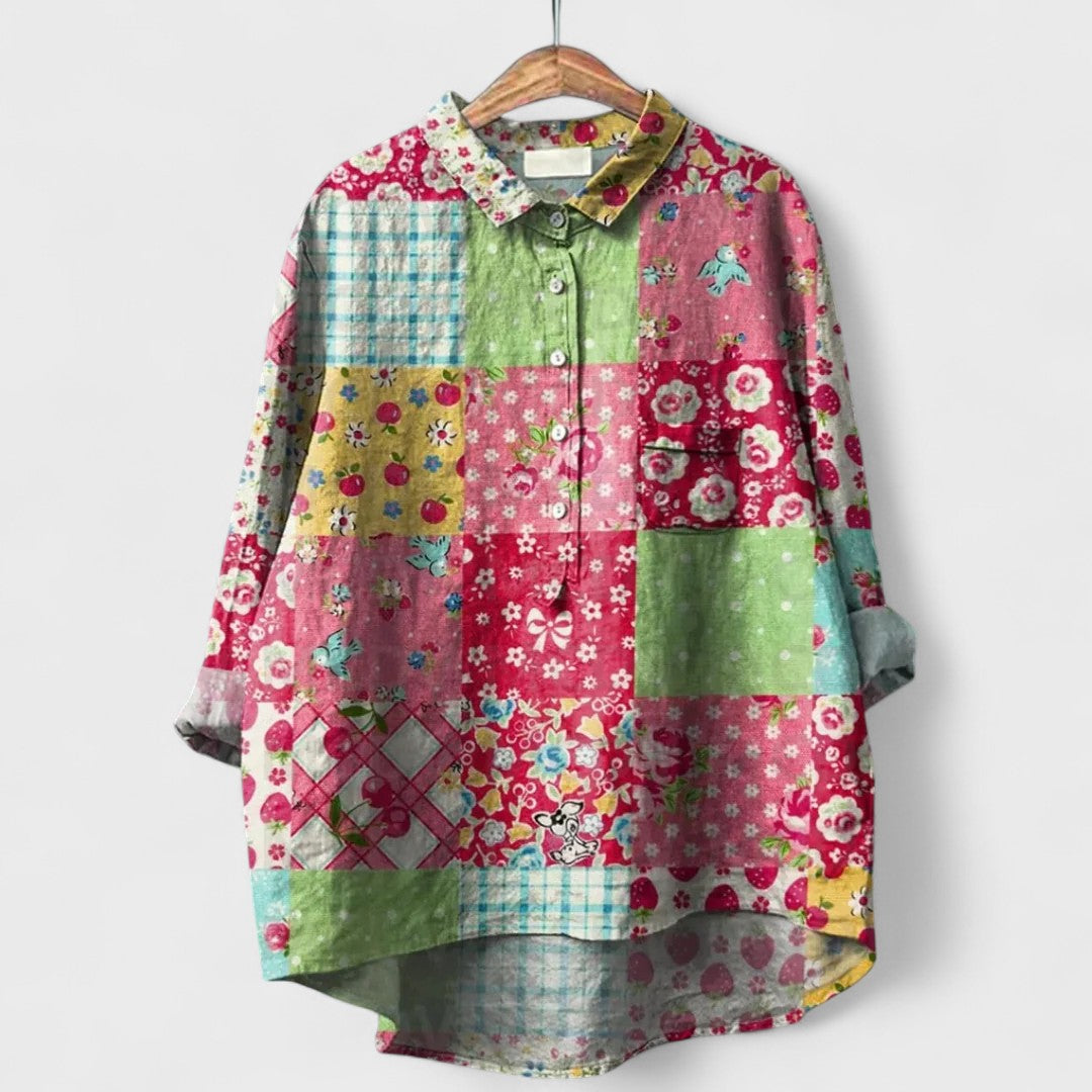 Arianna™ | Camicia floreale artigianale dal fascino raffinato